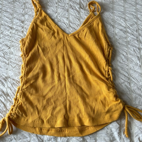Yellow Ribbed Tank Top - Picture 4 of 4